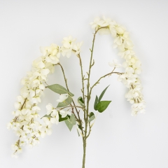 Искусственная свисающая ветка "Глициния", кремовая, 110 см (9296-007)