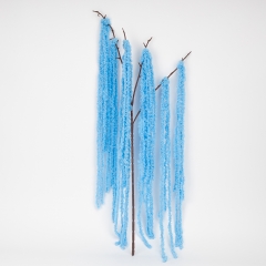 Искусственная свисающая ветка "Амарант", голубая, 120 см (9297-007)