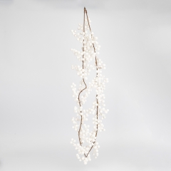 Декоративная ветвь "Белые ягоды", 175 см (9256-001)