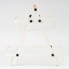 Фруктовница двухуровневая "Лофт", белая, 30,5 см СПАСЕННАЯ ПОЗИЦИЯ (9282-007)