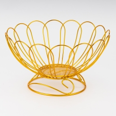 Фруктовница "Солнечный цветок", золотая, 26 * 14 см СПАСЕННАЯ ПОЗИЦИЯ (9282-012)