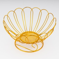 Фруктовница "Солнечный цветок", золотая, 26 * 14 см СПАСЕННАЯ ПОЗИЦИЯ (9282-012)