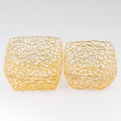 Набор с 2 фруктовниц "Золотая пара", 24,5 * 24,5 см СПАСЕННАЯ ПОЗИЦИЯ (9290-008)