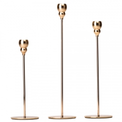 Набор из 3 подсвечников "Симфония", золотой, 32*27*22 см (9137-003)