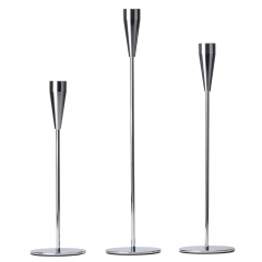 Набор из 3 подсвечников "Ореол", серебряный, 32*27*22 см (9137-007)