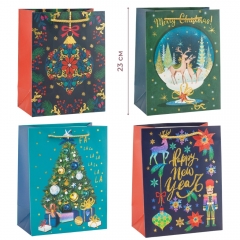 Подарочный пакет "Рождественские традиции", 18*23 см * Рандомный выбор дизайна (9265-002)