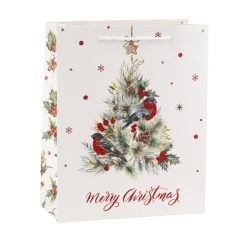 Подарочный пакет "Рождественский снегирь", 26*32 см * Рандомный выбор дизайна (9265-006)