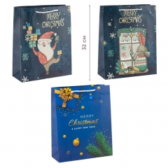 Подарочный пакет "Рождественское настроение", 26*32 см * Рандомный выбор дизайна (9266-001)