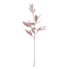 Декоративна гілка "Зимове листя" ясно-рожева (2010-082)