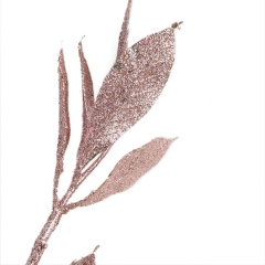 Декоративна гілка "Зимове листя" ясно-рожева (2010-082)