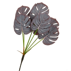 Ветвь монстеры темно-серая искусственная (8408-051)
