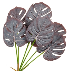 Ветвь монстеры темно-серая искусственная (8408-051)