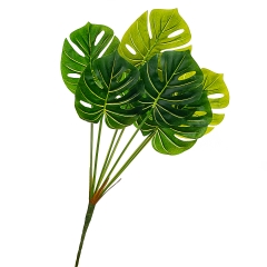 Ветвь монстеры травянисто-зеленая искусственная (8408-052)