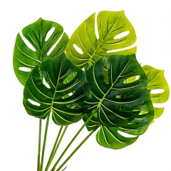 Ветвь монстеры травянисто-зеленая искусственная (8408-052)