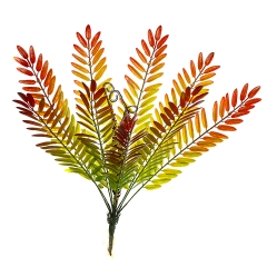 Ветвь папоротника красно-желтая искусственная (8408-053)