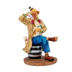 Статуэтка "Клоун с поросенком" (14 см) (72296AA)