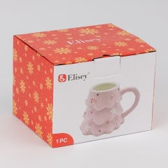 Кружка "Розовая елочка", 400 мл (00BR-6036-009)