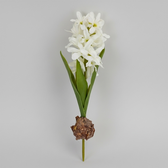Гіацинт штучний з цибулиною, білий, 35 см (2028-029/white)