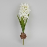 Гіацинт штучний з цибулиною, білий, 35 см (2028-029/white)