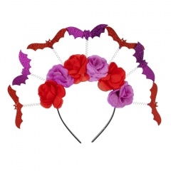 Ободок "Цветы с летучими мышами", 23 см * Рандомный выбор дизайна (9243-016)