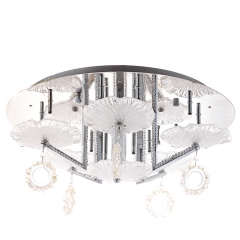 Люстра-припотолочная со стеклянным декором (10 ламп) (RL022) (RL022)