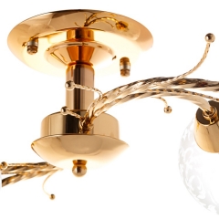 Люстра золота з прозорим склом на 4 плафони (VS005/4)