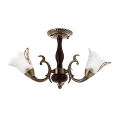 Люстра пристібна коричневого кольору з 3 плафонами (VS006/3)