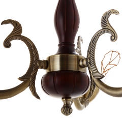 Люстра пристібна коричневого кольору з 3 плафонами (VS006/3)