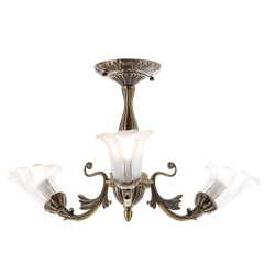 Люстра пристібна бронзового кольору з 3 білими матовими плафонами (VS008/3)