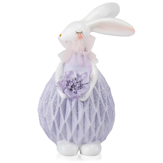 УЦІНКА Фігурка "Кролик у фіолетовому", 17 см (Жовтий наліт) (00BR-6013-028)
