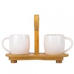 Набір кружок з бамбуковою підставкою "Дует", 17 см (9184-006)