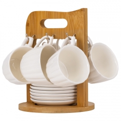 Набор кружок с бамбуковой подставкой "Баланс", 21,5 см. (9184-008)