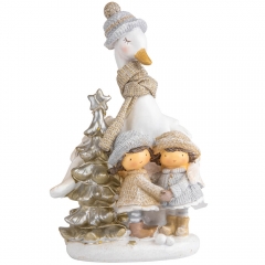Статуэтка "Новогодний гусь", 16 см (6014-046)