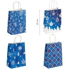 Подарочный пакет "Новогодняя коллекция", 15*21 см * Рандомный выбор дизайна (9264-004)