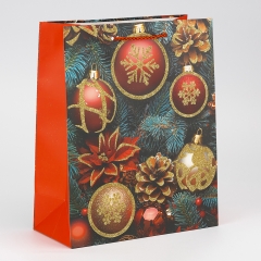 Подарочный пакет "Новогоднее сияние", 26*32 см * Рандомный выбор дизайна (9263-002)