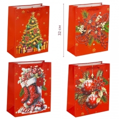 Подарочный пакет "Красота Нового года", 26*32 см * Рандомный выбор дизайна (9263-005)