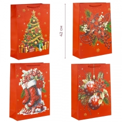 Подарочный пакет "Красота Нового года", 31*42 см * Рандомный выбор дизайна (9263-006)