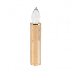 Набір з 10 світлодіодних свічок (LED) з кліпсами на ялинку, золотий, 10 см (9261-001)