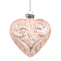 Елочная игрушка "Сердце", 9,5х9см (014NB)