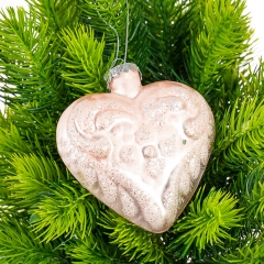 Елочная игрушка "Сердце", 9,5х9см (014NB)