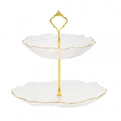 Блюдо 2-х ярусне "Білий гранат", 26*24 см (9219-030)