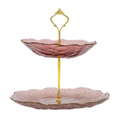 Блюдо 2-х ярусне "Червоний гранат", 26*24 см (9219-032)