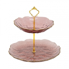 Блюдо 2-х ярусне "Червоний гранат", 26*24 см (9219-032)