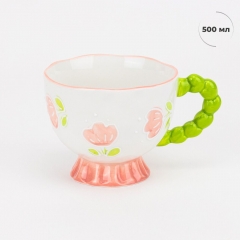 Кружка "Рожеві тюльпани", 500 мл (9299-003)