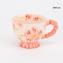 Кружка "Рожеві квіти", 500 мл (9299-005)