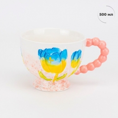 Кружка "Синьо-жовті тюльпани", 500 мл (9299-006)
