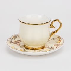 Набір "Золоті квіти" на 6 персон, молочний, 300 мл (19296-009)