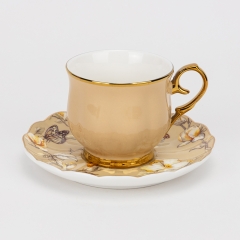 Набір "Золоті квіти" на 6 персон, бежевий, 300 мл (19296-010)