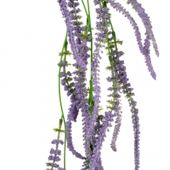 Штучна ампельна гілка з квітів, бузкова, 87 см (8717-005)