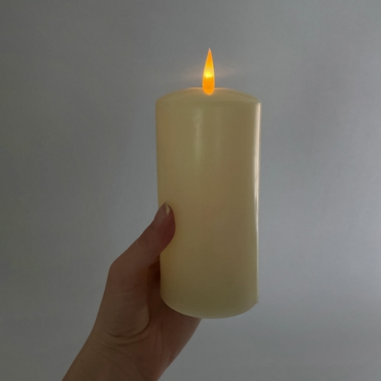 Набір з 3 електричних свічок, айворі, 15 см * 12,5 см * 10 см (6032-020)
